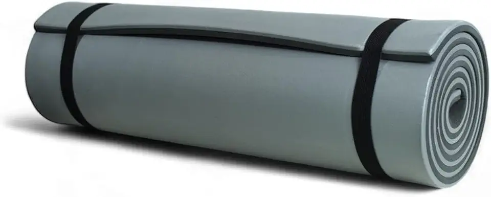 NTK, Colchonete Mat em EVA Leve e Compacto 1,8m x 50cm x 10mm, Ideal para Camping e Atividades Externas, Cinza