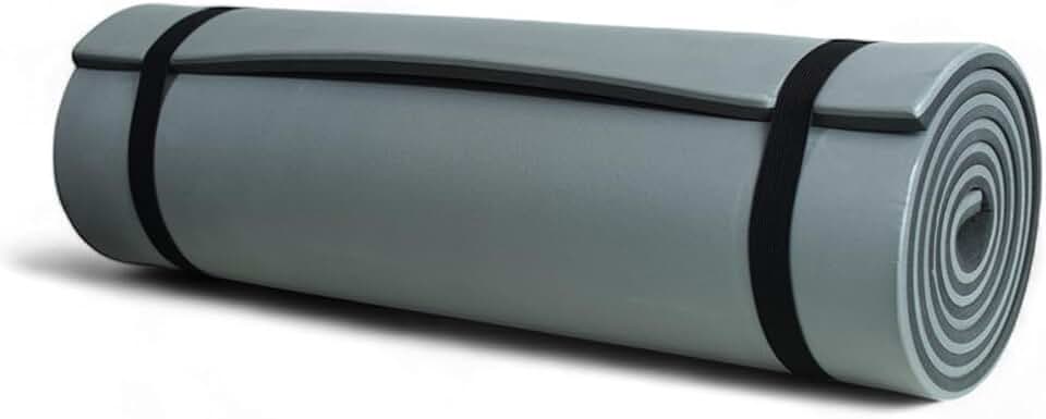 NTK, Colchonete Mat em EVA Leve e Compacto 1,8m x 50cm x 10mm, Ideal para Camping e Atividades Externas, Cinza