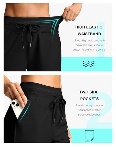 G Gradual Women's 4'' High Waisted Swim Board Shorts Quick Dry Swimming Bathing Suit Bottoms for Women with Pockets Liner4