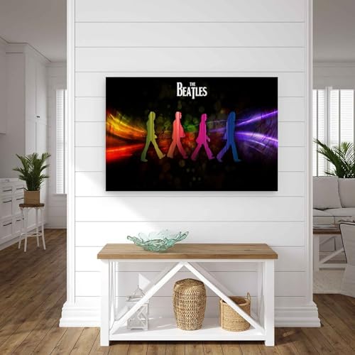 REOTTO Poster des Beatles sur toile – Impression d’art moderne pour chambre à coucher – 50 x 75 cm - Les Beatles, Paul McCartney, John Lennon, RIngo Starr, George Harrison REOTTO Poster des Beatles sur toile - Impression d'art moderne pour chambre à coucher - 50 x 75 cm – Image 5
