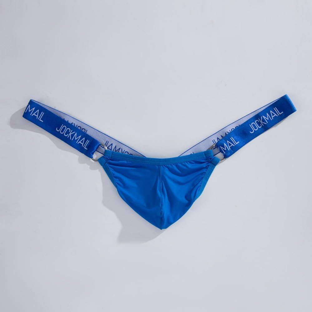 Men's Ice Silk Jockstrap Low Waist Breathable Thong Underwear Workout Jock Strap Comfortable Briefs for Men