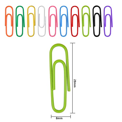 250 Pcs Coloured Paper Clips, Paper Clips, Coated Metal Paperclips U Paper Clips Clamps with a Plastic Box - Image 2