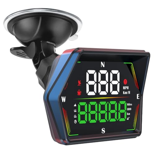 HUD Heads Up Display for Cars 2025 New Universal Digital GPS Speedometer LED Display with MPH Speed Compass Overspeed Alarm Fatigued Driving Alert,USB Cable Plug and Play for All Vehicle by Docbraces - Used condition - US$21.16