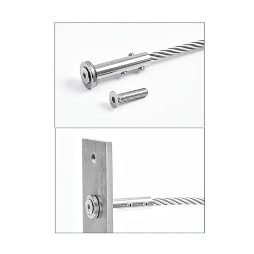 Śruba zaciskowa liny stalowej 8 sztuk nausznik do poręczy kablowej złączek 4mm-10mm (5mm)(10mm)