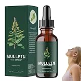 Gouttes de Mullein pour Poumons, Extrait de Feuilles de Molène, Naturelles Gouttes de Molène avec Chlorophylle pour Poumons Nettoyage, Gouttes Liquides de Feuille de Molène 60 ml