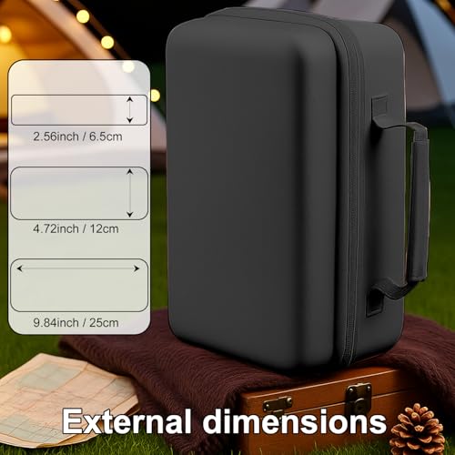 INKONSJOY EVA Hard Storage Carrying Case Compatible with Liene M100 M200 4x6\'\' Photo Printer Extra Space for Charger, Photo Paper, Memory Card and Battery, Black (Case Only)