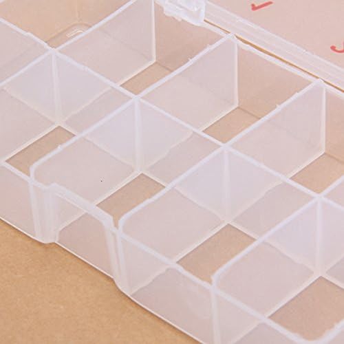 Tinksky 10-cell Nail Tips Rhinestones Storage Case Box Container or for Storing Earrings, Rings