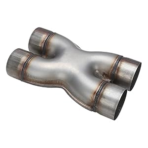 A-KARCK Dual 3-Inch Stainless Steel Wide-Body X-Pipe