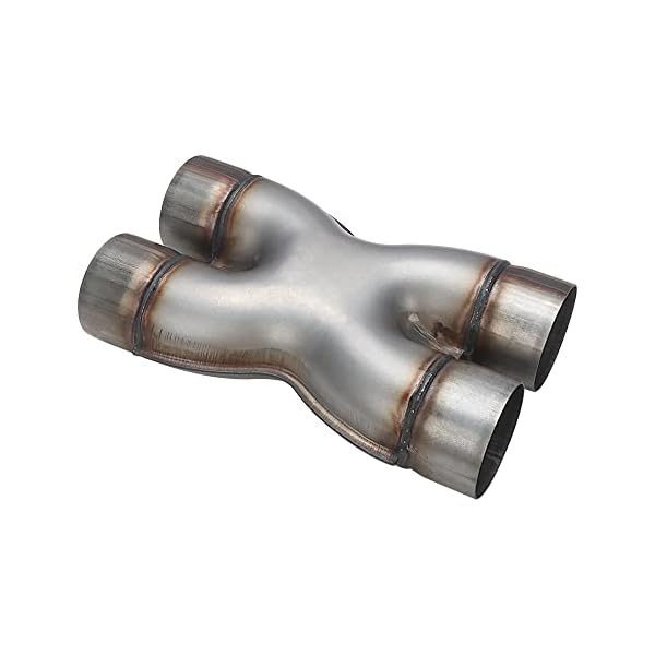 A-KARCK Dual 3-Inch Stainless Steel Wide-Body X-Pipe