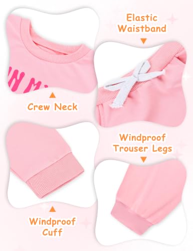 Image of Gnainach Baby Girls Clothes 2 Piece Sweatshirt Toddler Fall Winter Outfit | Long sleeve sweatshirt,Soft,cozy fabric for everyday fall and winter outfits