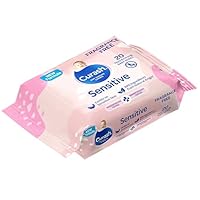 Curash Fragrance Free Baby Wipes, 20 Pack - For Sensitive Skin, Suitable for Newborns, Thick & Soft Texture, No Soap, Alcohol Or Parabens, Travel Size - Everyday Cleansing & Nappy Changes - 20 Wipes