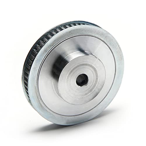 Fielect Aluminium Alloy Xl 60 Teeth 12Mm Inner Bore Diameter Timing Belt Pulley Flange Synchronous Wheel Silver Tone For 3D Printer Cnc 1Pcs #TOP3