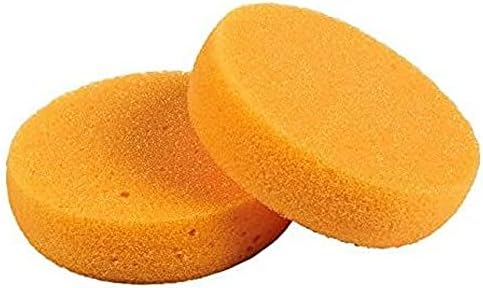 Round Synthetic Sponges, 20-Pack of Orange Artist Sponges, 9 x 9 x 2.5 cm Each
