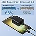 45W USB C Ladegerät für Samsung,Schnellladegerät und 2m Schnellladekabel für Samsung Galaxy S25 S24 S23+/Ultra/S22/S21/S20/Note... iPhone 16/15 Pro,Pro Max,Plus 2er-Pack