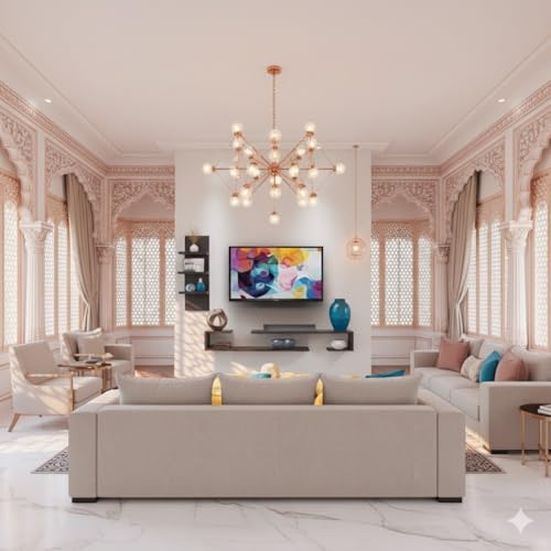 Image of Bros Moon Engineered Wood TV Stand with Storage Shelf and Foot Pad Entertainment Console for Set Top Box, Books & Decor, Wenge White Finish (101 x 40.5 x 41 cm)