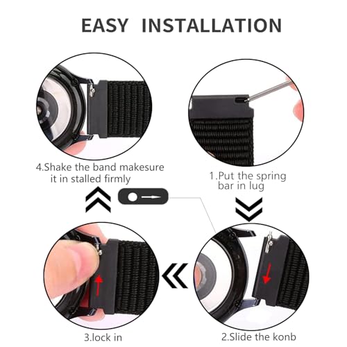 Issinlky 19mm nylonowa opaska sportowa kompatybilna z Veryfitpro ID205L GRV FC1 IDW15 ID205S ID205G ID215G ID216 YM205L Uwatch3 Ufit GT BV205L TE021 SW020 SW021 SW023, pasek z szybkozłączką