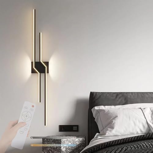 Aplique de pared de aluminio negro moderno minimalista
