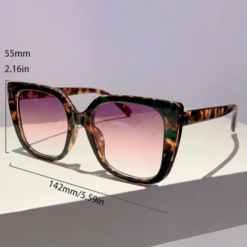 Lunettes de soleil œil de chat dégradé aux finitions soignées mixtes