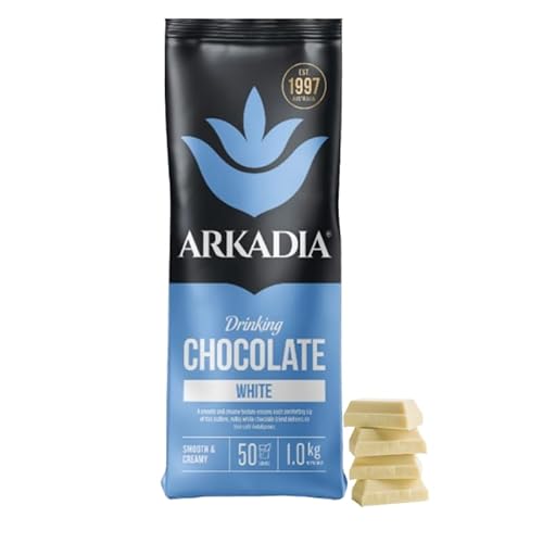 White Drinking Chocolate Powder, 1kg, 50 Serves, Smooth & Creamy