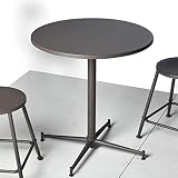 GWAREZ Modern Round Pub Table23.6-Inch Top Outdoor Metal Bar Height Table,Metal Frame Outdoor Indoor