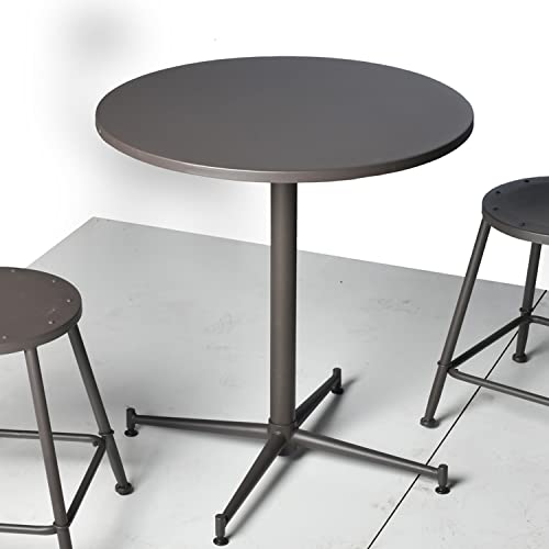 Gwarez Modern Round Pub Table23.6-Inch Top Outdoor Metal Bar Height Table,Metal Frame Outdoor Indoor Furniture For Garden Balcony Backyard Pool Porch Lawn Living Room,Easy Assembly(29.5H, Brown)… #TOP21