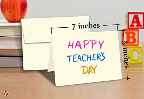 Miniatura 6 de A7-5" X 7" - Juego de tarjetas de felicitación plegables de 5 x 7 pulgadas, 50 tarjetas y sobres