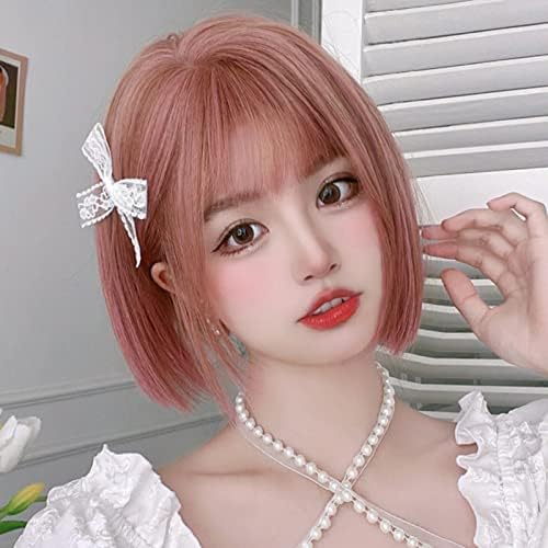 Amazon.co.jp: ウィッグ ボブ ショート ぱっつん前髪 耐熱 かつら 小顔  