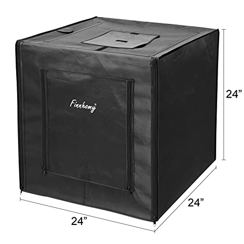 Finnhomy 24X24 Photo Box Professional Portable Photo Studio Photo Light Studio Photo Tent Light Box Table Top Photography Shooting Tent Box Lighting Kit #TOP4