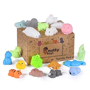 AMAZON - Nutty Toys Mochi Squishies, 20 Soft & Cute Kawaii Squishy Animals Top Classroom Prizes Bulk Deals Pinata Filler Unique Gifts for Teens Kids Adults Best Boys Girls Christmas Stocking Stuffers Idea 2023
