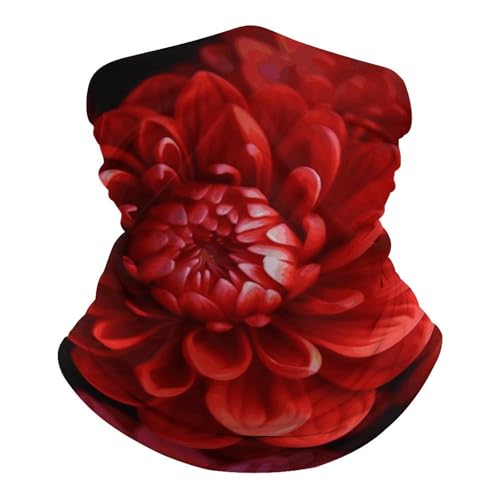 Neck Gaiter Face Mask Breathable Wind-Proof Face Cover Red Beautiful Flower Sun Cooling Dustproof Mask Balaclava Bandana Headwear for Men Women miniatura 1