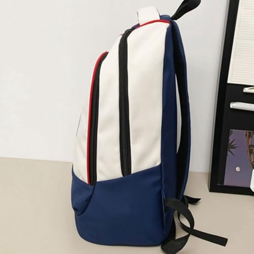Sac à dos couleur contrastée grand volume rose avec compartiments ergonomiques - 4