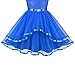 Sunny Fashion Flower Girls Dress Cobalt Blue Belted Wedding Party Bridesmaid Size 12