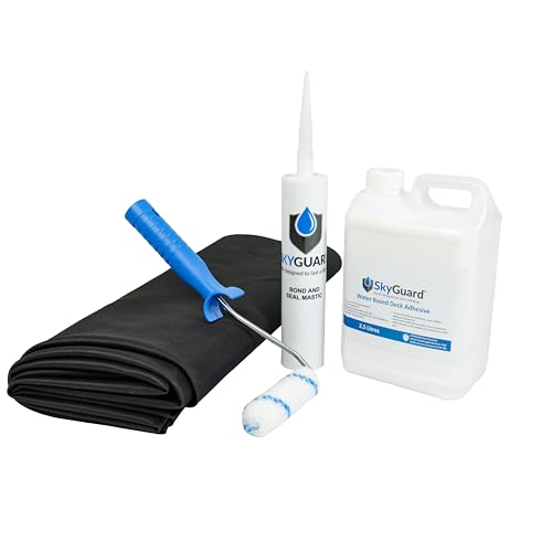 SkyGuard Shed Roof Kit - EPDM Rubber Roofing Kit for Sheds & Outbuildings - Longer Lasting Alternative to Roofing Felt for Sheds (1.4m x 1.1m)