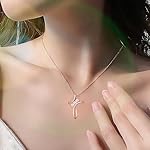Cross Necklace for Women, 925 Sterling Silver 18K Gold Plated Diamond Necklace for Women, Cross Pendant with 3 Stone 5A Cubic Zirconia, Birthday Christmas Jewelry Gifts for Women Her, 20 Inches - Image 2