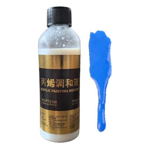 Yulokdwi Diluyente Para Pintura Acrílica | Medio Fluido Acrílico De 100ml,Aditivo Fluido para Profesores, Artistas, Mezcla de Colores, Manualidades, Maquetas y Miniaturas