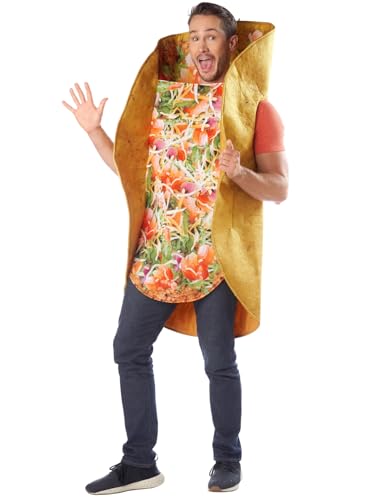 Adults Taco Costume, Funny Food Cosplay Fancy Dress Outfits for Halloween Dress Up Party, One Size Fits Most Unisex Adult2