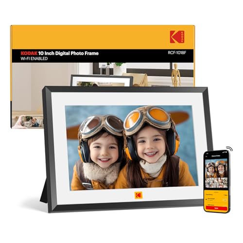 KODAK Digital Picture Frame with WiFi 10.1 inch 1280x800 IPS HD Touch Screen, 32GB Storage Auto-Rotate Wall Mountable Easy Share Photos or Videos, Christmas Birthday for Women
