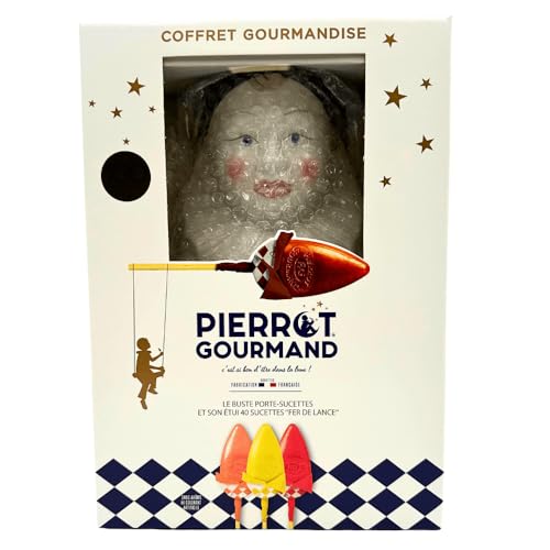 Pierrot Gourmand Lollipop Holder with Mixed Flavours Lollipops x 40