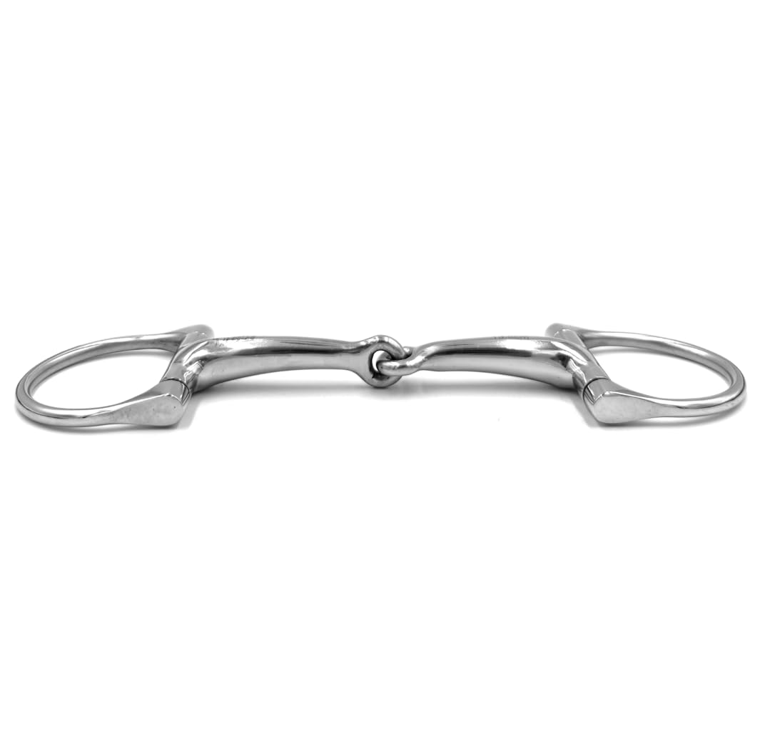 ES0048 Mors en D, anneau en D, creux, léger, facile à casser, en acier inoxydable, diamètre de l'anneau : 62 mm, épaisseur de mors : 18 mm (11,5 cm)