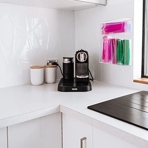 KOEMEHR Acrylic Sandwich Bag Storage Organiser, Food Storage Freezer Bag Holder Ziplock bag Organiser Compatible with Caterserve, Xupzip, Zoploc, Gallon, Quart, Sandwich & Snack Variety Size Bag