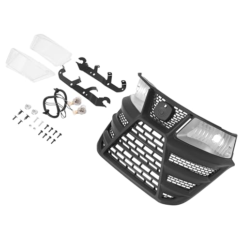 HECASA Front Grille & Headlights Compatible with John Deere X300 X304 X310 X320 X350 X370 X384 X394 Replacement for M168888 Grill Head Lamps Painted Black by HECASA - Used condition - Image 4