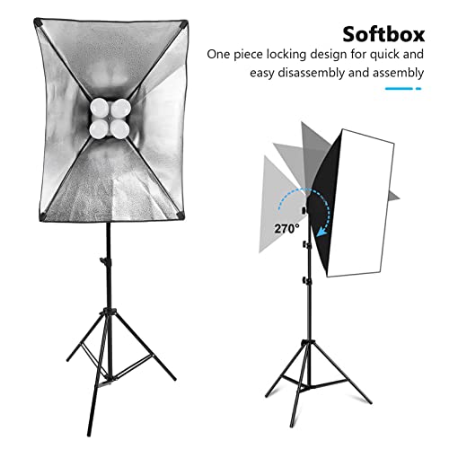 Softbox kit de iluminación LED 24W foco de fotografía trípode Sxhlseller 7
