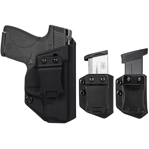 Bkfense S&W M&P Shield/Shield Plus M2.0 IWB Holster Right Hand Fits S&W M&P Shield/Shield Plus M2.0 9mm/.40 3.1" Pistol Holster & Universal 9/.40 Double/Single Stack Mag Carrier Concealed Carry Cover