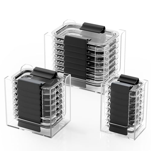 Image of Acrylic Lid Organizer for Rubbermaid Brilliance Storage Containers,3-Piece
