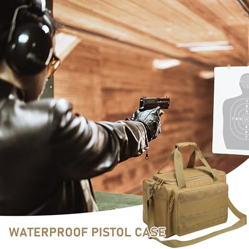 Sac de tir pour pistolet imperméable à multi-poches et sangle - 3