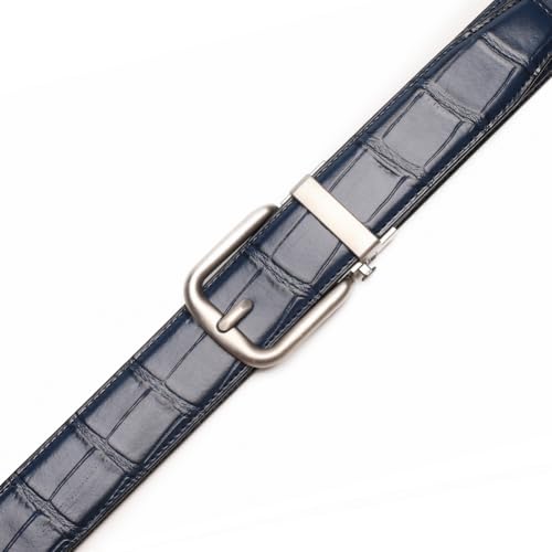 Men's Genuine Leather Ratchet Belt, Slide belt with Adjustable Automatic Buckle, 1.4" Wide Premium Leather4