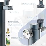 FZONE Desktop Aquarium CO2 System, CO2 Regulator with 45g Disposable CO2 Cartridge, Compatible with 5/8" and 3/8" Threaded Interfaces, Perfect for Nano Aquariums - Image 2