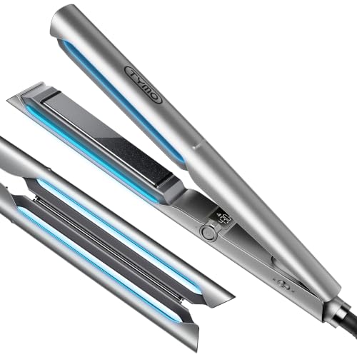 TYMO Planchas del Pelo, Alisado de Una Pasada y Rizos Naturales, Placas de 25 mm, 500M Iones Negativos, Mango Anticalor, Deslizamiento 3X Más Suave, Peinado 2X Más Rápido, Menos Daño por Calor TYMO Planchas del Pelo, Alisado de Una Pasada y Rizos Naturales, Placas de 25 mm, 500M Iones Negativos, Mango Anticalor, Deslizamiento 3X Más Suave, Peinado 2X Más Rápido, Menos Daño por Calor