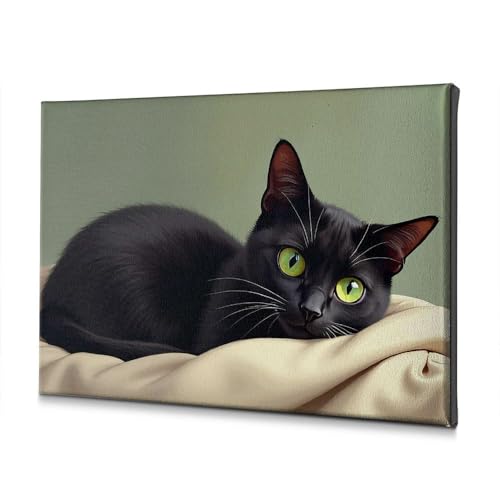 Décoration murale chat noir pour créer un coin lecture cosy et doux