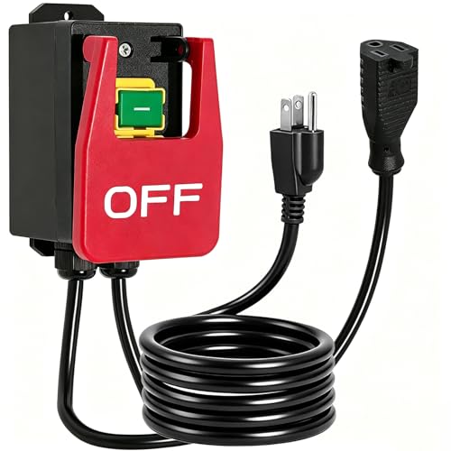 GRDM 110V 16A Table Saw Paddle Switch with Emergency Stop, H